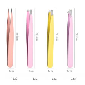 คลิปหนีบผมปลายแบนทำจากสเตนเลสสตีลใช้สำหรับซ่อมแซมคิ้วเครื่องมือความงาม - Product Image 3