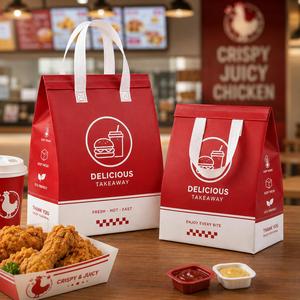 Food Grade Insulated Delivery Bag Custom Thermal Takeaway Packaging Factory Direct - Product Image 2