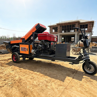 Pompe à béton mobile diesel quatre cylindres inclinée pour travaux d'ingénierie