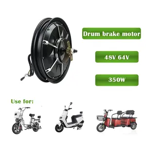 16 inç 350w 48V 60V iki tekerlekli elektrikli bisiklet parçaları scooter fırçasız davul fren Hub bldc Motor için motosiklet bisiklet bisiklet