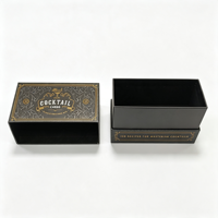 Boîte de jeu de cartes personnalisée imprimée, boîte rigide de luxe avec dorure à chaud, style vintage, boîte d'emballage pour cartes à jouer avec couvercle