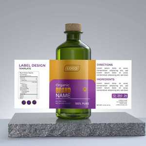 Không thấm nước sang trọng bao bì chai cuộn nhãn cho thực phẩm mỹ phẩm biểu tượng tùy chỉnh dính chai nhãn dán - Product Image 4