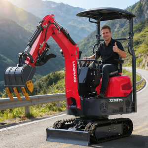 Mini-excavatrice d'usine 1 tonne pour jardin et usage domestique, petite pelle neuve 1000 kg avec accessoires, vente en gros, faible entretien - Product Image 1