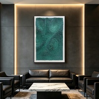 Art mural 3D abstrait moderne personnalisé en bois encadré, toile en cuir, décoration intérieure, vente en gros, projet hôtelier, fait main