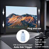 Écran de projection électrique VisualMR 100 pouces à grille ALR, déroulable, pour projecteur laser tricolore 4K à longue portée, format 16:9, en cristal PET