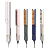 Lisseur de cheveux électrique céramique double usage (humide/sec) Airstream 2-en-1 avec écran LCD, logo personnalisé, sans dommage pour les cheveux, pour la maison, l'hôtel et l'extérieur