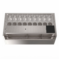 Unit Bar Bawah Meja Kapasitas Es Besar 175L Bahan Stainless Steel 304 316, Stasiun Koktail Modular, Meja Bar Garnish
