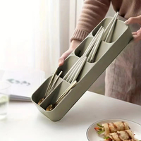 Compartiment vaisselle boîte de rangement cuisine tiroir baguettes couteau fourchette cuillère boîte de rangement mode maison multi-fonction couverts boîte