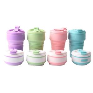 Gobelet de voyage pliable en silicone écologique en gros d'usine - Sans BPA, étanche, portable pour le camping en plein air, la randonnée - Product Image 1