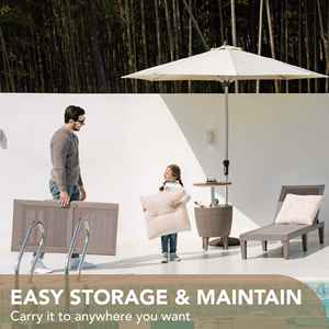 Sillón de playa Ocio Muebles modernos al aire libre Jardín Césped Tumbona - Product Image 3