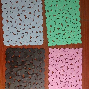Leaf Shaped Bath Mat TPE Anti Slip White Minimalist Design For Bathroom Shower Toilet Floor Protection - Product Image 2