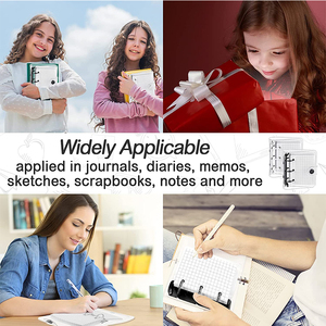 New Dễ Thương Mini 3 Vòng Chất Kết Dính Clip Rõ Ràng Mềm PVC A5/A6 Máy Tính Xách Tay Nhẫn Snap Nút In Bìa Giấy Nhật Ký Quà Tặng Loose-Leaf - Product Image 6