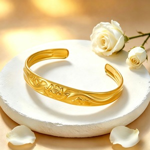 JOYFFO Brazalete Étnico Vintage con <span class=keywords><strong>Sutra</strong></span> <span class=keywords><strong>del</strong></span> Corazón de <span class=keywords><strong>Loto</strong></span> para Mujer, Brazalete Budista Antiguo, Brazalete Chino Abierto para Regalo - Product Image 3