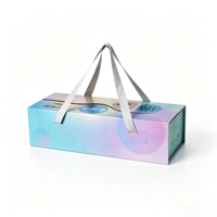 Boîte cadeau rigide longue personnalisée avec fermeture magnétique, en carton rigide, impression dégradée pour ensemble d'instruments de musique, emballage de produits de vente au détail