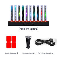 Lumière d'ambiance décorative pour l'intérieur de la voiture de haute qualité, lumières colorées à dix tubes, contrôle du son, rythme musical, éclairage universel, prise universelle