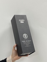 Caja de regalo rígida negra de gama alta Botella de vino Jarra Diseño de lujo Tapa magnética Caja de papel con protección de incrustaciones