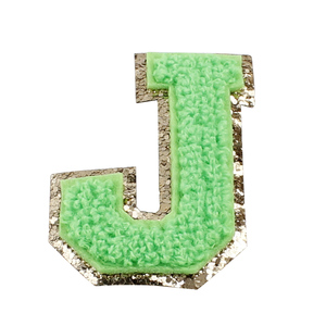 Özel büyük ısı logosu 7 inç işlemeli örgü Glitter kelimeler noel kauçuk şönil mektup yamalar için şapkalar - Product Image 6
