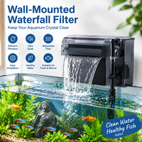 Système de filtration cascade mural pour aquarium, filtre à suspendre avec boîtes à médias et écumeur de surface
