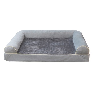 Nouveau design de lit pour chien respirant avec trois accoudoirs latéraux, adapté à toutes les saisons, matelas pour animaux de compagnie de style canapé carré - Product Image 3