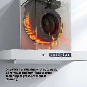 Hotte de cuisine en acier inoxydable blanche de type T, hotte cheminée moderne à aspiration super puissante pour usage domestique en cuisine, écoénergétique - Product Image 4