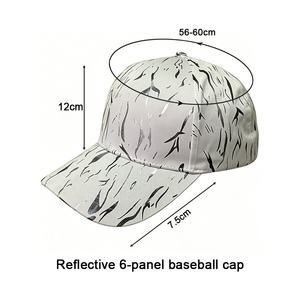 Gorra de Béisbol Personalizada con Logotipo, 6 Paneles, Reflectante, con Estampado Dorado y Efecto Agrietado, Estilo Urbano para <span class=keywords><strong>Papá</strong></span> - Product Image 2