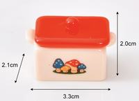 Mini figurines en résine en forme de champignons de dessin animé pour la décoration de cuisine, ensemble d'ornements de bureau mignons, accessoires décoratifs de collection