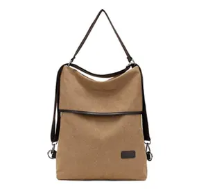 Custom Women Backpack Purse Fashion Ladies Canvas Handbag Tote Multifunctional Shoulder Bag Casual School Hobo Bag