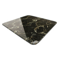 Verre trempé en dalle de roche minimaliste moderne, y compris des dalles de verre pour plateaux de table, tables basses et murs de fond de télévision