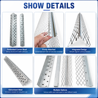 Nouveau profilé d'angle en acier galvanisé perforé pour protection murale en plâtre et cloison sèche, résistant aux fissures, extérieur, 2m