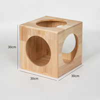 Maison pour chat en bois massif en forme de dés, empilable, modulaire, écologique, pour chats d'intérieur dans le salon