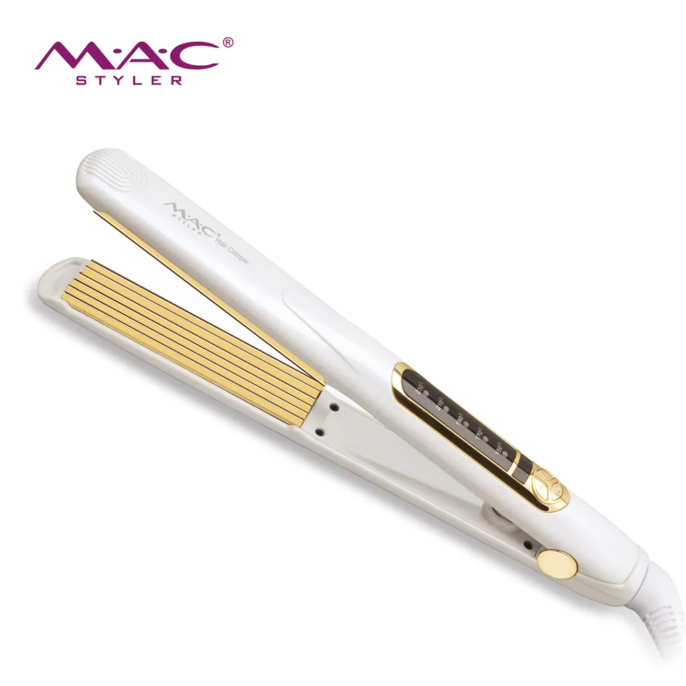 MAC Styler catok warna putih, catok rambut Titanium PTC, pelurus rambut warna putih