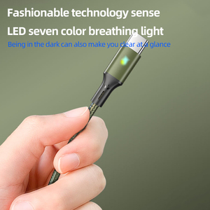 Loại mới của màu sắc LED ánh sáng siêu <span class=keywords><strong>Flash</strong></span> sạc cáp dữ liệu 3A hiện tại đồng thời sạc và truyền dữ liệu - Product Image 3