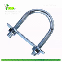 Boulons en U carrés en acier inoxydable 304 avec écrous et rondelles pour plaque de fixation M6 M8 M10 M12 – Fixation de tuyaux carrés