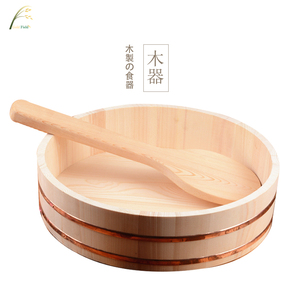 Hangiri japonais pour <span class=keywords><strong>sushi</strong></span>, <span class=keywords><strong>kit</strong></span> de <span class=keywords><strong>sushi</strong></span> en bois de pin de qualité supérieure, outils à <span class=keywords><strong>sushi</strong></span>, cuisine en bois, nourriture avec anneau en cuivre, bacs à riz durables - Product Image 6