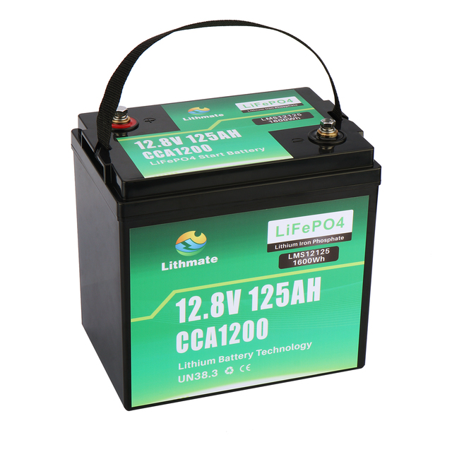 Lithmate Truck Car Jet Ski Powersports 12v Deep Cycle Marine Battery 12v 125ah Dual Purpose