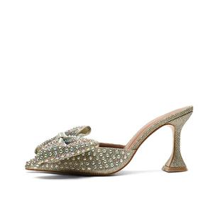 2024 Women High Heel Bowknot <strong>Slippers</strong> <strong>Ladies</strong> Rhinestone Sequins Fashion <strong>Slippers</strong> <strong>Mules</strong> - Product Image 6