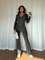 Ensemble de yoga deux pièces pour femmes, coupe ajustée, automne-hiver, polyester/nylon, séchage rapide, respirant, haut zippé, pantalon long, OEM ODM, logo personnalisé