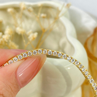 Chaîne Hip Hop en Moissanite, Collier en Argent 925, 2mm, 6.32CT, 20g, Testé, Plaqué Or Personnalisé, Bijoux Moissanite VVSD, Chaînes Tennis