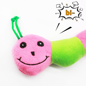 Jouet à mâcher pour chien en peluche de haute qualité, <span class=keywords><strong>Danny</strong></span> Pet Caterpillar, qui couine, vert/bleu/rose, 28*6cm, écologique, prix de gros en Chine - Product Image 3