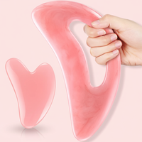 Planche de massage Gua Sha en résine 2026, très populaire, pour le massage musculaire et facial, outil de raclage corporel en plastique pour drainage lymphatique