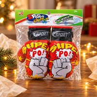 Paire de gants de boxe pour enfants avec fermeture à sangle de poignet, à partir de 3 ans, ensemble de gants de boxe pour enfants pour jeux de rôle sportifs