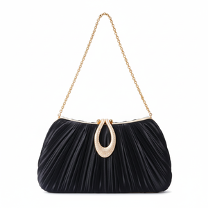 Sac à main bandoulière de luxe pour femme, collection 2024, motif fleurs, avec anse en métal et chaîne, élégant sac de soirée - Product Image 1