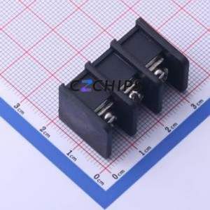 DBT30S-9.5-3P-BK-P Barrier Terminal Block Through hole Component (THT),P=9.5mm Connector Two Sides 9.5mm 1x3P Straight Pin - Product Image 2