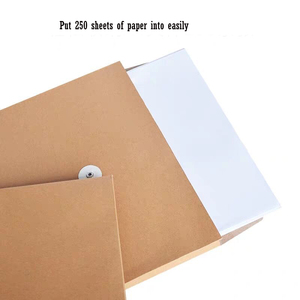 לוגו מותאם אישית A4 גודל חום קראפט נייר מעטפת שקיות מחרוזת עבור אחסון מסמכים - Product Image 5