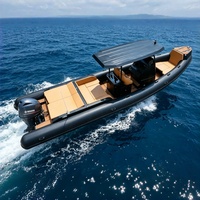 Bateaux semi-rigides gonflables RIB en aluminium Yoolwin de 35 pieds pour la pêche en mer, moteur hors-bord, aventure en mer, à vendre