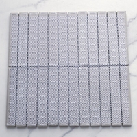Carreaux de mosaïque en céramique blanche émaillée, style parquet moderne, pour la décoration de piscines et de murs