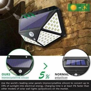 Lámpara Solar LED para Exteriores con Sensor de Movimiento PIR, Resistente al Agua IP65, Luz de Seguridad para Pared, 100 LED - Product Image 4