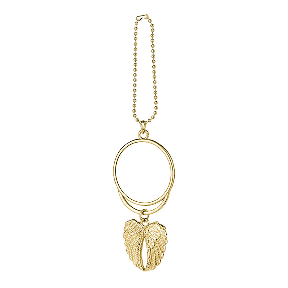 Gold Big Round with angel wings