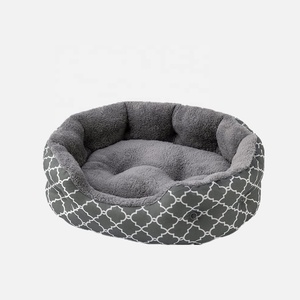 Bequemes und tragbares Katzen hund Schlaf Samt Leinen Stoff Haustier bett Wasserdichtes Oxford Soft Durable Washable Welpen bett - Product Image 3