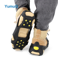 YumuQ bonne qualité randonnée et marche crampons de Traction chaussure à neige antidérapant glace griffe Crampon pince pointe